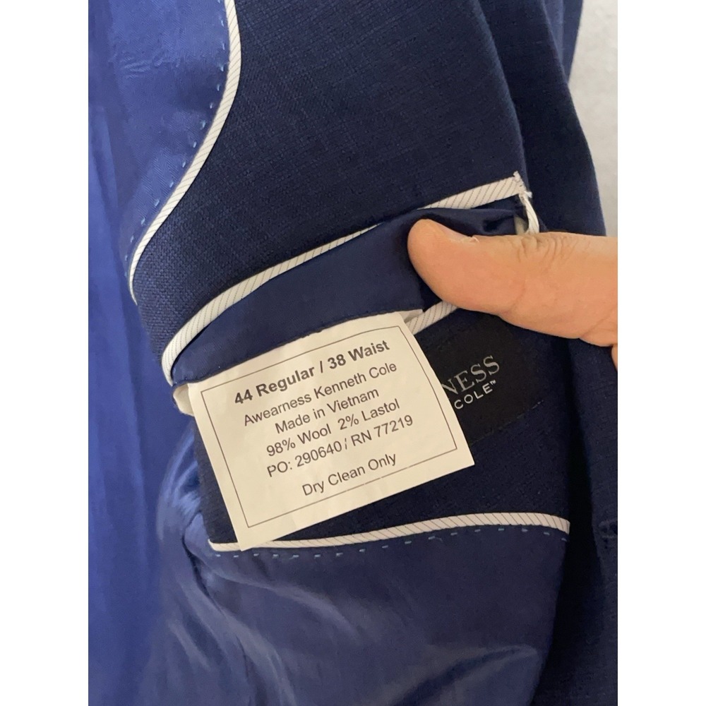Kenneth Cole Navy Blue Two-Piece Suit - Picture 9 of 15